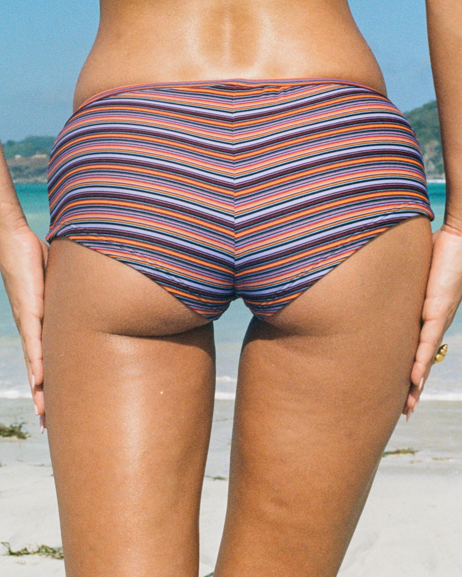 Paris Hot Pant - Y2K Stripe Purple
