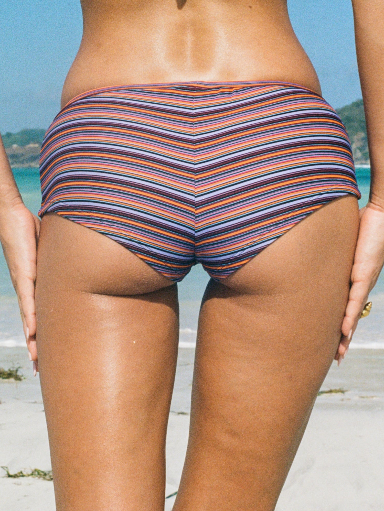 Paris Hot Pant - Y2K Stripe Purple