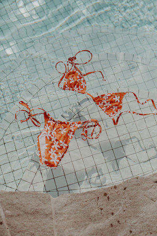 Vice 2.0 Bikini Top - Orange Little Flower